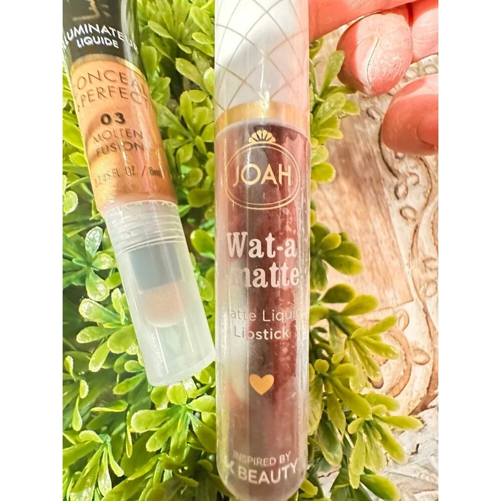Maybelline Fit Me Tinted Moisturizer, Lipstick , and Milani Highlighter Bundle